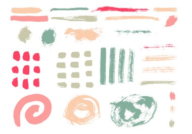 Grunge fırça darbeleri seti