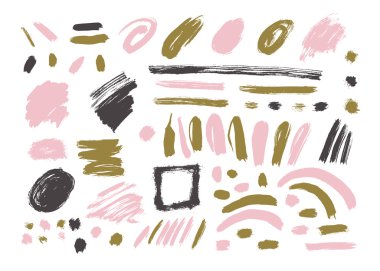 Grunge fırça darbeleri seti