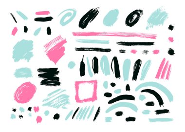 Grunge fırça darbeleri seti