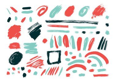 Grunge fırça darbeleri seti