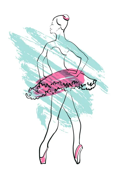 Векторная фигура балерины — стоковый вектор