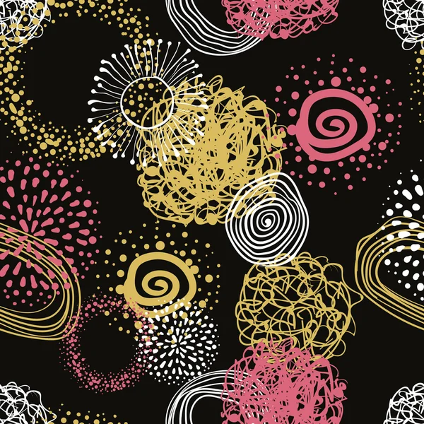 vektör kumaş daireler soyut Dikişsiz desen arka plan