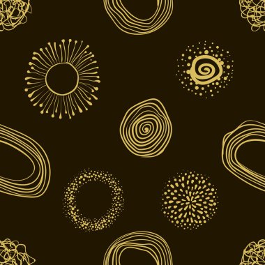 vektör kumaş daireler soyut Dikişsiz desen arka plan