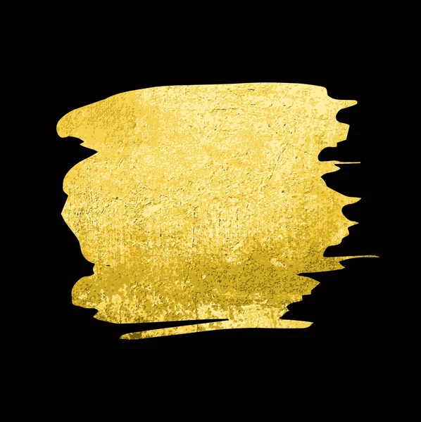 Gold Texture Pennello disegnato a mano — Vettoriale Stock