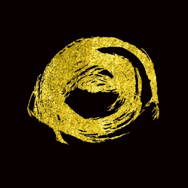 Altın doku elle çizilmiş fırça