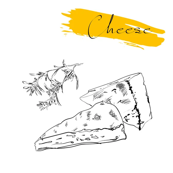 Νοστιμότατο φρέσκο τυρί ποικιλίες — Διανυσματικό Αρχείο