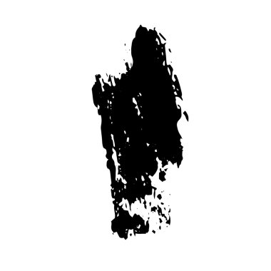 Grunge siyah fırça darbesi