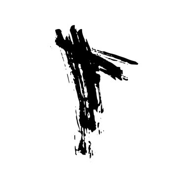 Grunge siyah fırça darbesi