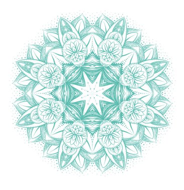 Etnik zentangled süs Lotus