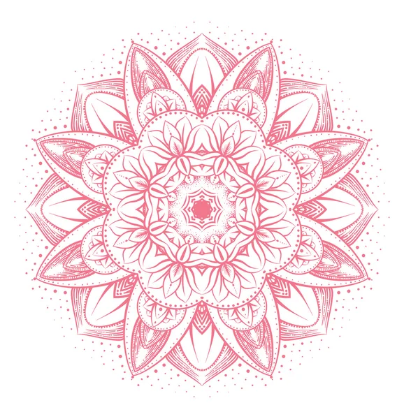 Étnico zentangulado ornamental loto — Vector de stock