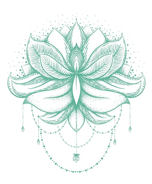 Etnische zentangled henna tattoo — Stockvector