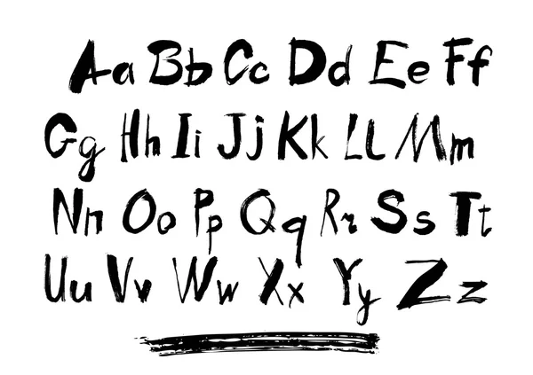 Letras do alfabeto minúsculas, maiúsculas e números . — Vetor de Stock