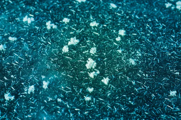 Snow Ice Texture Closeup Shallow Dof Copy Spase Ice Crystals — Stock Photo, Image
