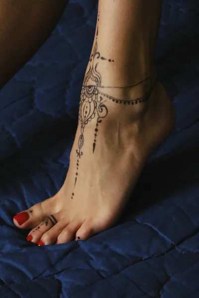 Krishna Tattoo Studio  Anklet Tattoo Black Get Inked at Krishna Tattoo  Studio Address Titos lane next to Bharat Bar North Goa anklet tattoo  inkedgirls instaink inklife blackink goodvibes instagood inkart  tattoogirl 