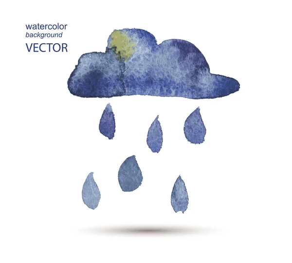 Regen aquarel achtergrond — Stockvector