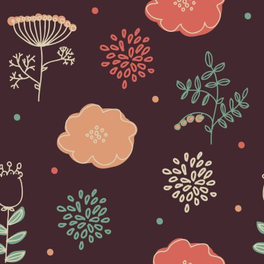 Retro çiçek arka plan