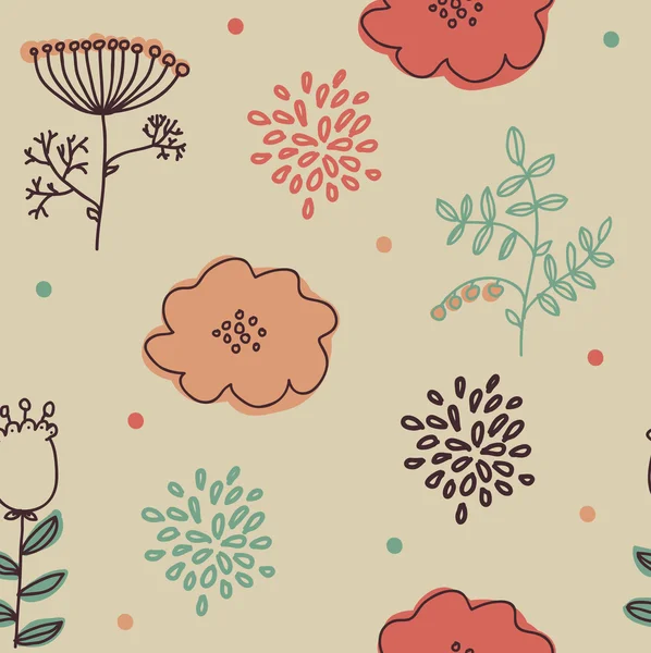 Florale Illustration im Vintage-Stil — Stockvektor