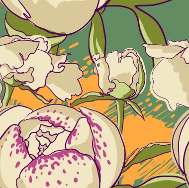 arka plan ile peonies