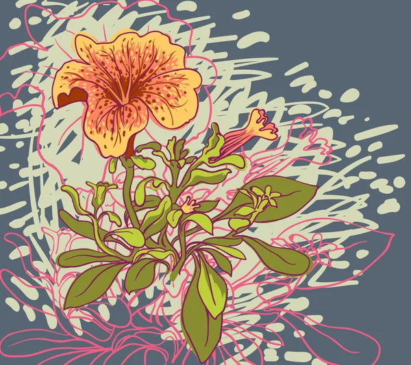 Fondo floral sin costuras — Vector de stock