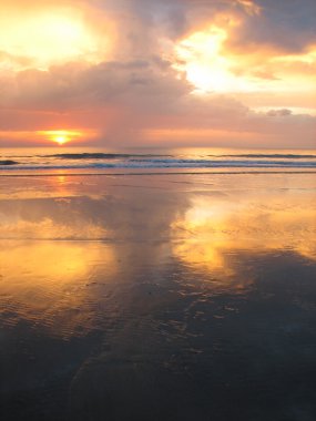 denizde gün batımı