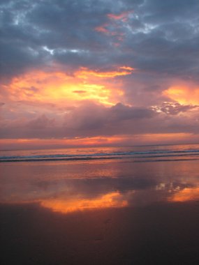 denizde gün batımı