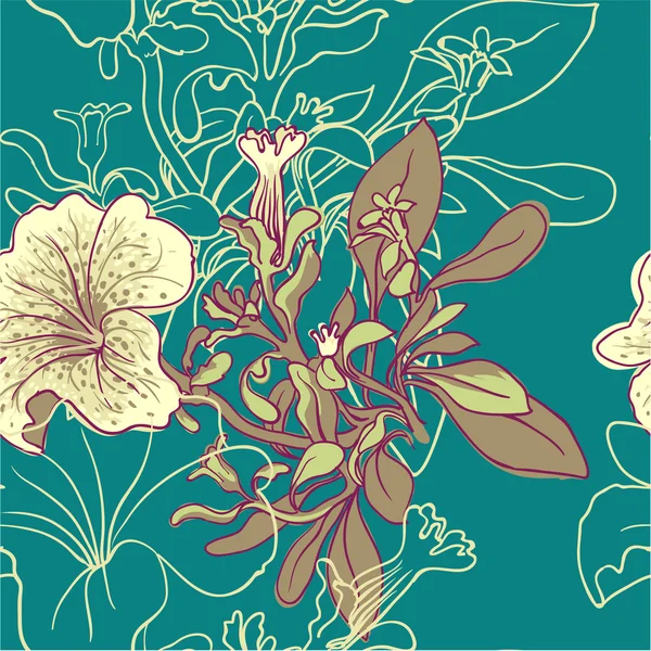 Fond floral sans couture — Image vectorielle