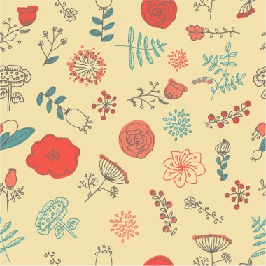 Çiçeklerle kusursuz desen