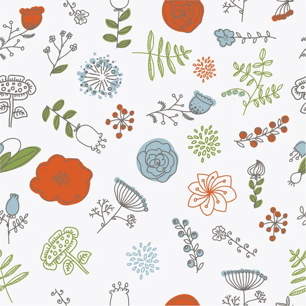 Seamless pattern with flowers — Stock Vector