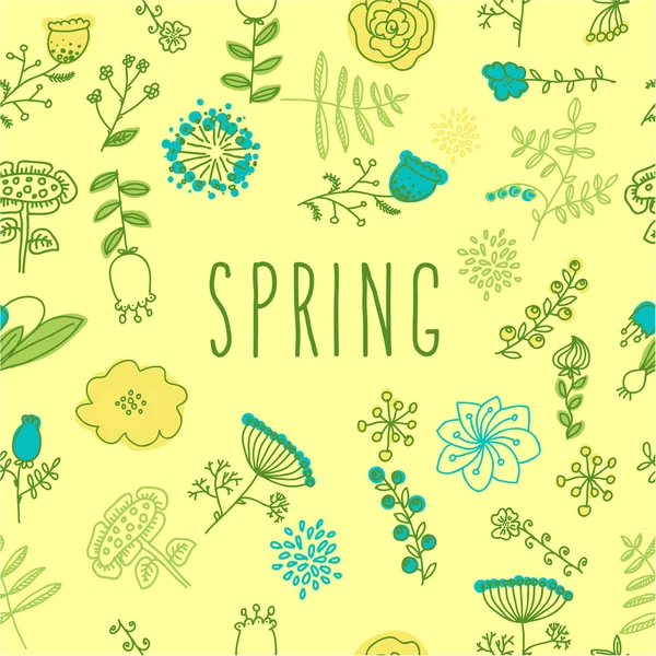 Spring pattern with flowers — Stock Vector