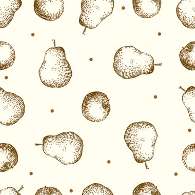 Elma ve armut meyve deseni