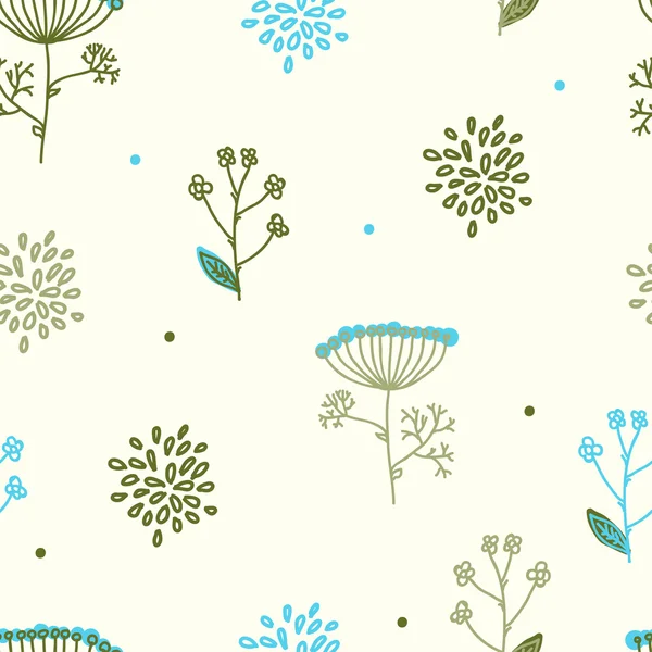 Dill floral vintage pattern — Stock Vector