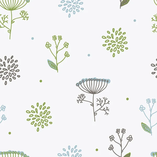 Dill floral vintage pattern — Stock Vector