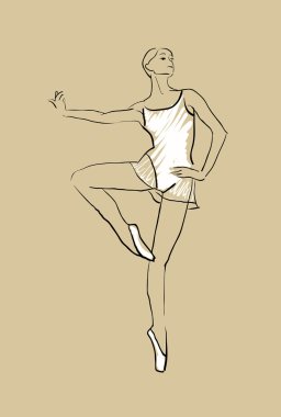 Bale dansçısı illüstrasyon