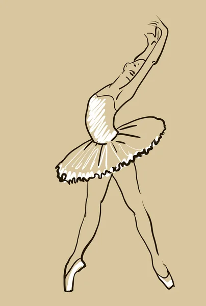 Ballet dancer illustration — Stock Vector