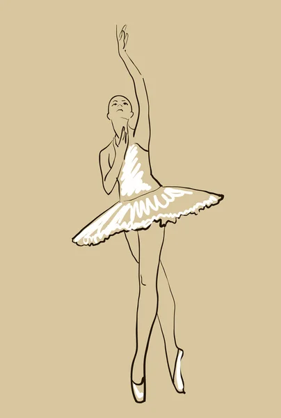 Ballet dançarina ilustração — Vetor de Stock