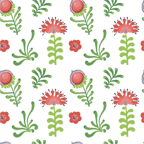 Watercolor pattern with flowers — Stock Vector