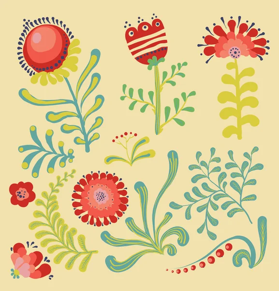 Seamless pattern with flowers — Stock Vector