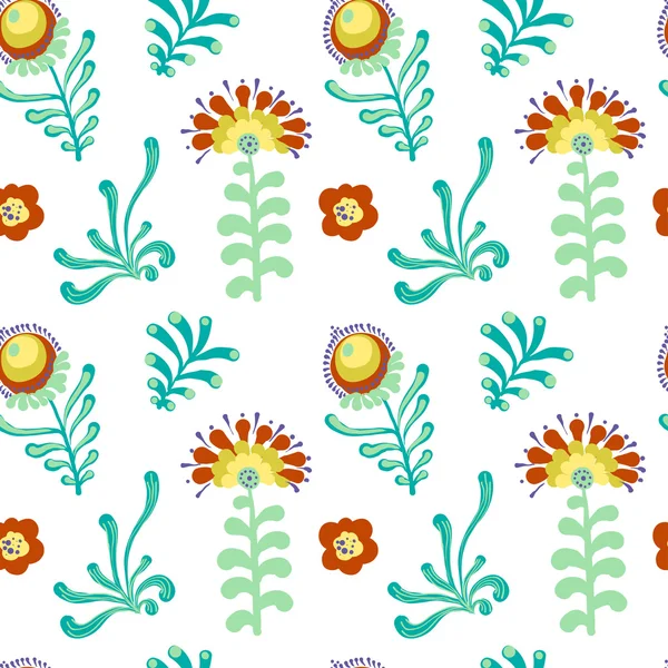 Seamless pattern with flowers — Stock Vector