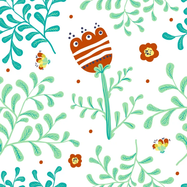 Seamless pattern with flowers — Stock Vector