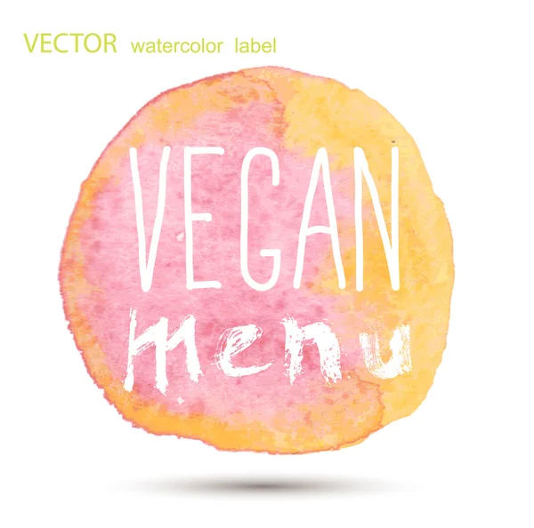 Comida vegana crua. caligrafia aquarela — Vetor de Stock