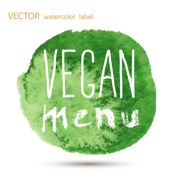 RAW vegan mat. kalligrafi akvarell — Stock vektor