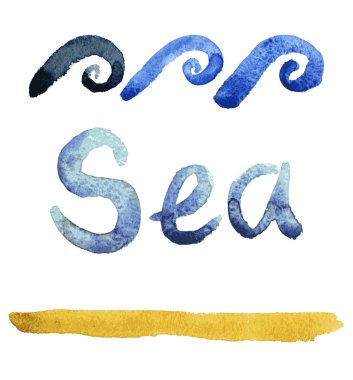 Deniz soyut doku boyalı