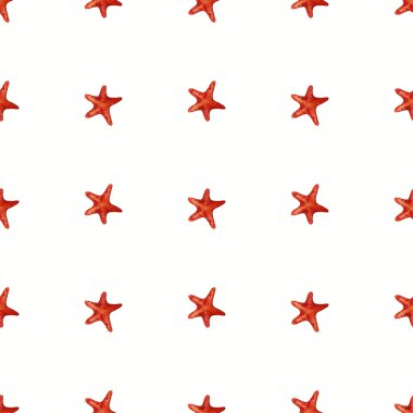 Deniz yıldızı suluboya desen