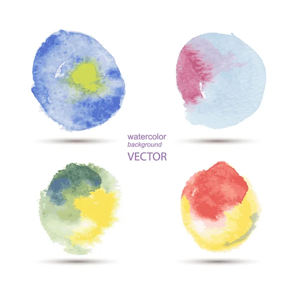 Conjunto de fundo pintado à mão aquarela abstrata — Vetor de Stock