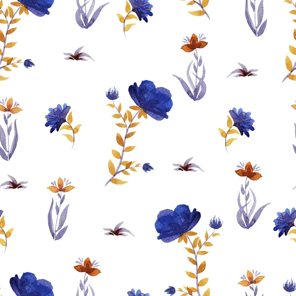 Flowers watercolor pattern — Stock Photo, Image