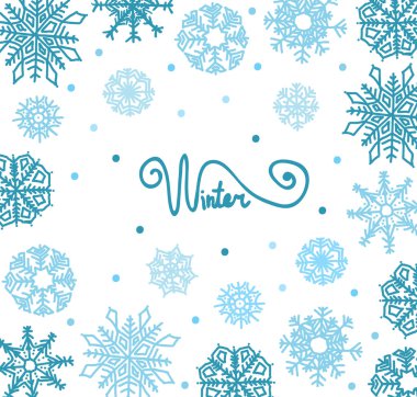 Kış arka plan kar taneleri