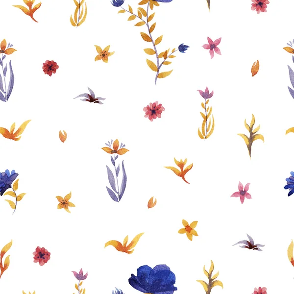 Flowers watercolor pattern — Stock Photo, Image