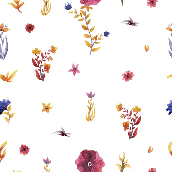 Flowers watercolor pattern — Stock Photo, Image