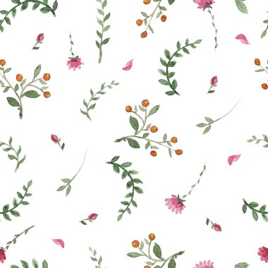 suluboya çiçek deseni