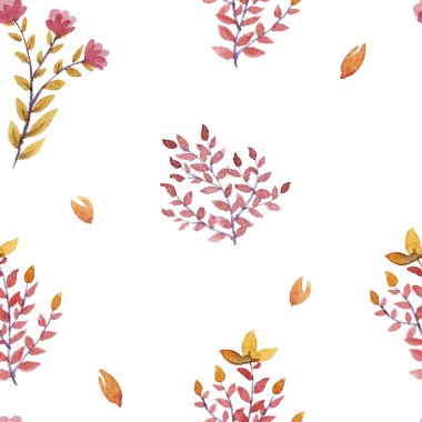 suluboya çiçek deseni